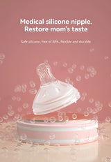 Biberon verre col large Bouni — Manchon silicone tétine anti-colique