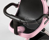 Poussette jumelle légère haute vue avec parasol pliable 4 roues