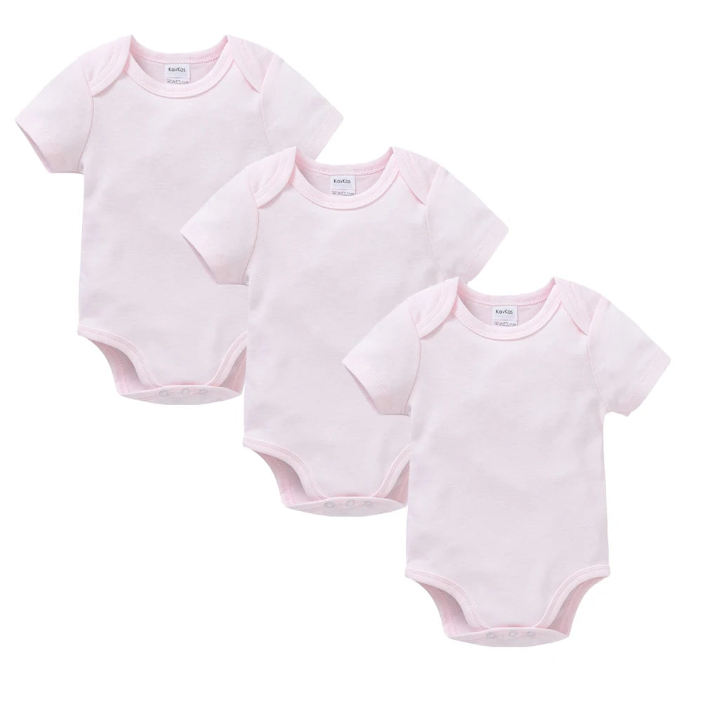 Pack 3 ou 5 bodies manches courtes Mybooni — Coton blanc 0-24 mois