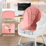 Chaise haute bébé convertible portable double plateau et barre jouets