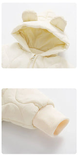 Combinaison hiver bébé fourrure intérieure - grenouillère ourson chaud 0-12 mois