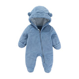 Grenouillère bébé flanelle douce chaude - combinaison imprimée cartoon automne-hiver 0-19 mois
