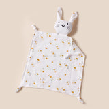 Doudou chat mignon bébé Mybooni — Mousseline coton bavoir apaisement sommeil