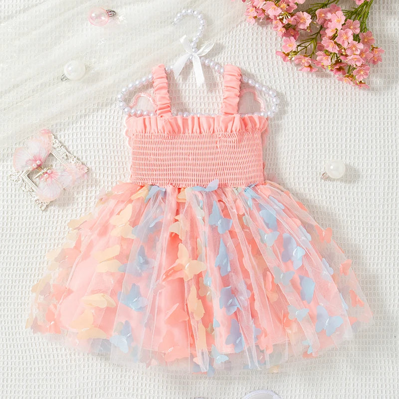 Robe princesse tulle Mybooni — Imprimé papillons bébé fille