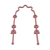 Attache-tétine silicone avec sangle de sécurité - accessoire poussette et chaise haute