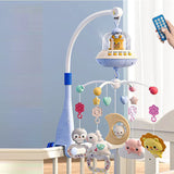 Mobile musical lumineux et projecteur pour lit bébé - télécommande jouet nouveau-né