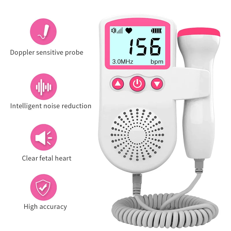 Doppler fœtal 3.0MHz Mybooni — Moniteur cardiaque anténatal usage domicile