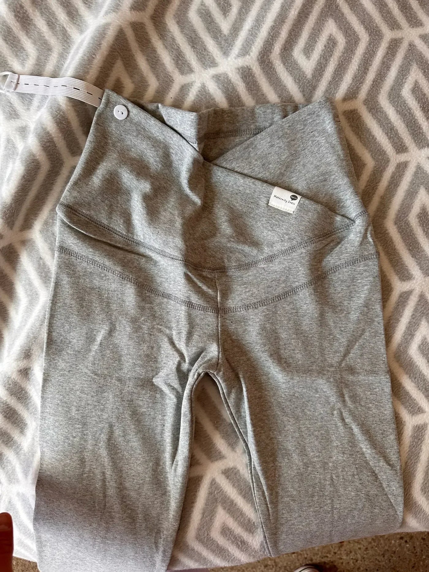 Legging maternité coton bas ventre taille basse - pantalon casual femme enceinte printemps-automne