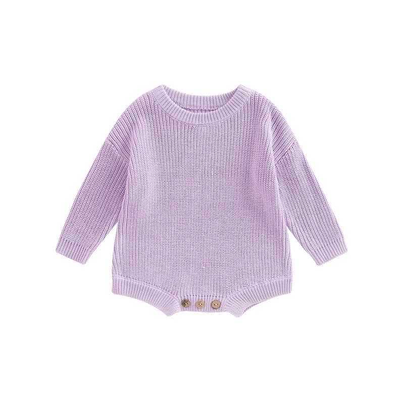 Barboteuse tricot bébé Mybooni | Pull manches longues — Garçon & Fille 0-2 ans