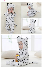 Combinaison pyjama bébé flanelle cartoon - grenouillère licorne/lapin/dinosaure animal