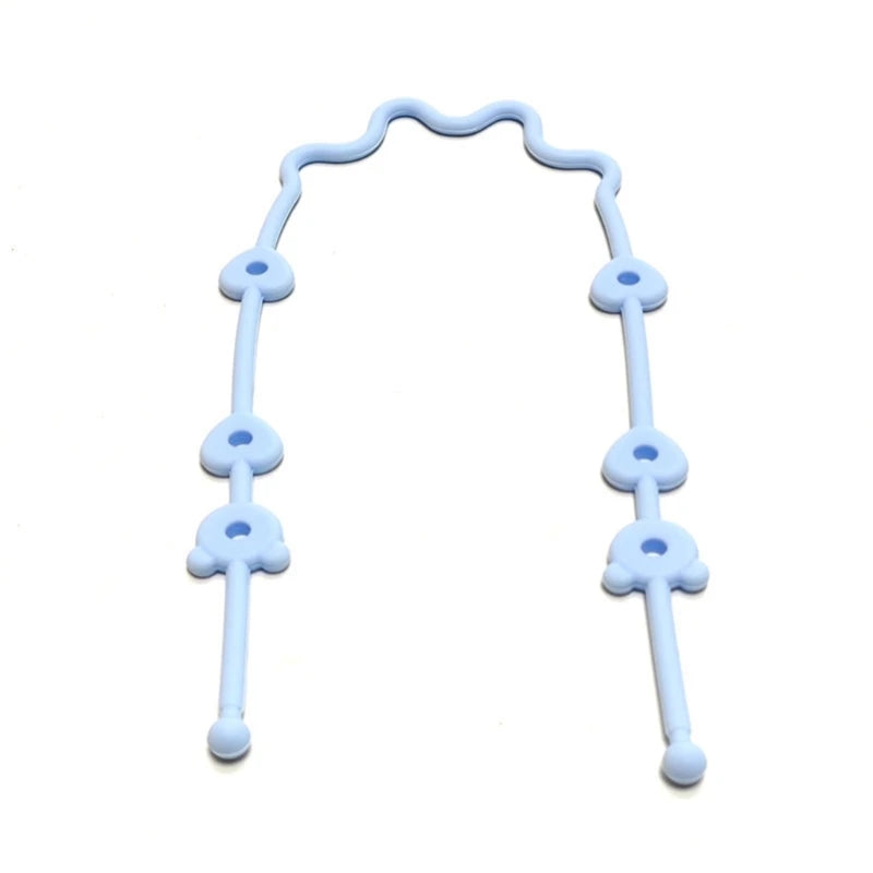 Attache-tétine silicone avec sangle de sécurité - accessoire poussette et chaise haute