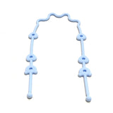 Attache-tétine silicone avec sangle de sécurité - accessoire poussette et chaise haute