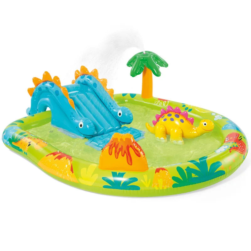 Piscine gonflable enfant Mybooni — Crocodile, licorne et dinosaure avec pompe