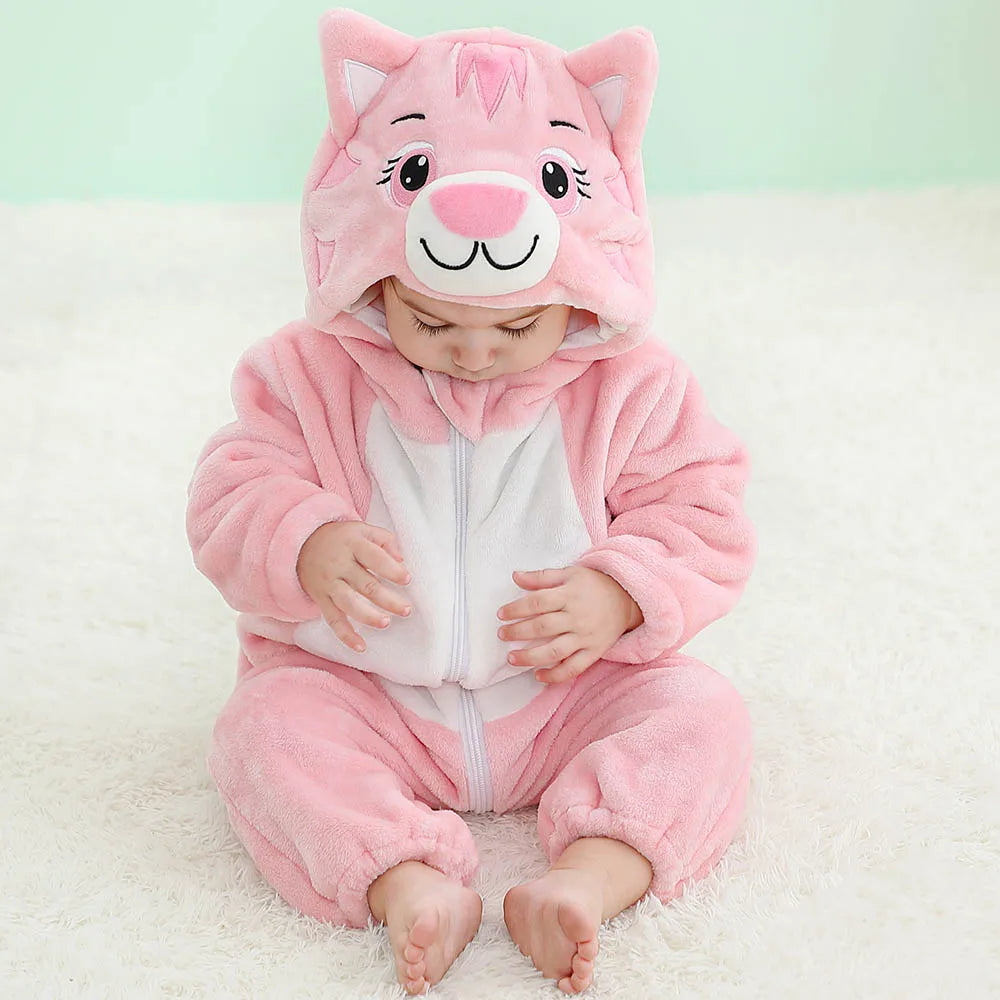 Pyjama combinaison polaire Mybooni — Motif licorne, lapin et dinosaure