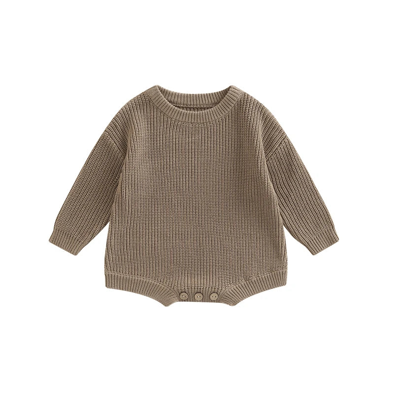 Barboteuse tricot bébé Mybooni | Pull manches longues — Garçon & Fille 0-2 ans